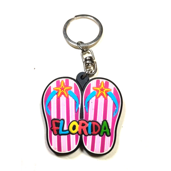 Florida Rubber Keychain Colorful Souvenir - Picture 2 of 5